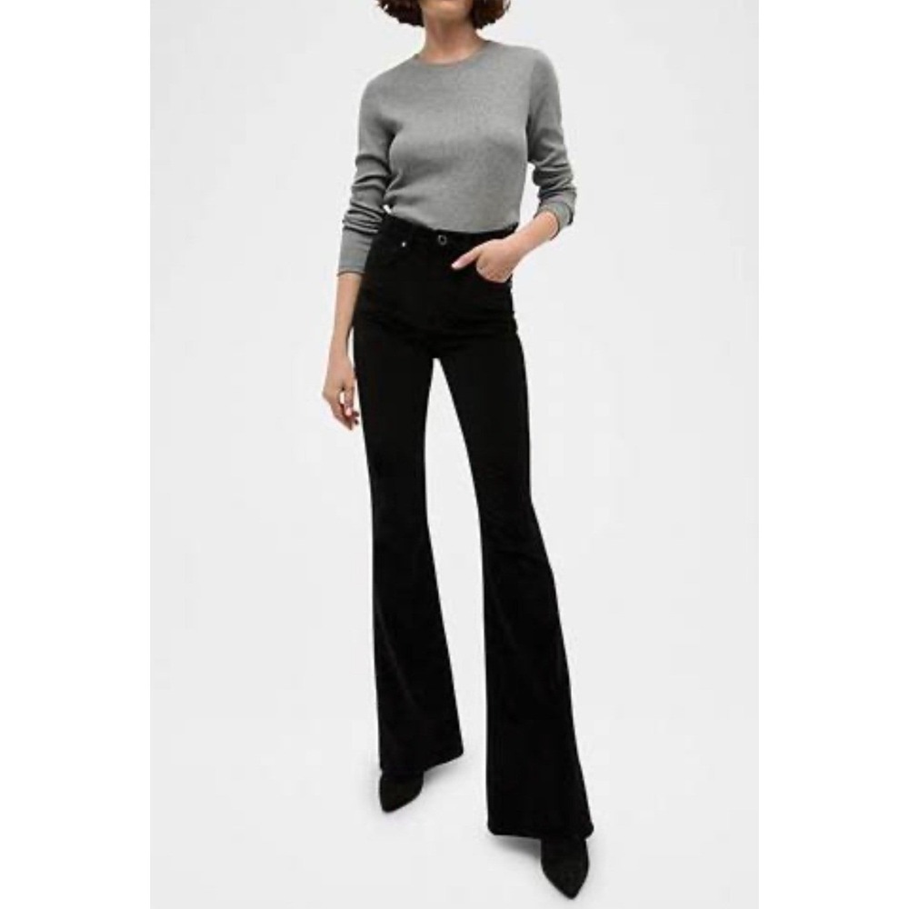 Veronica‎ Beard Jeans Women 25 Black Excellent Beverly Skinny Flare High Rise